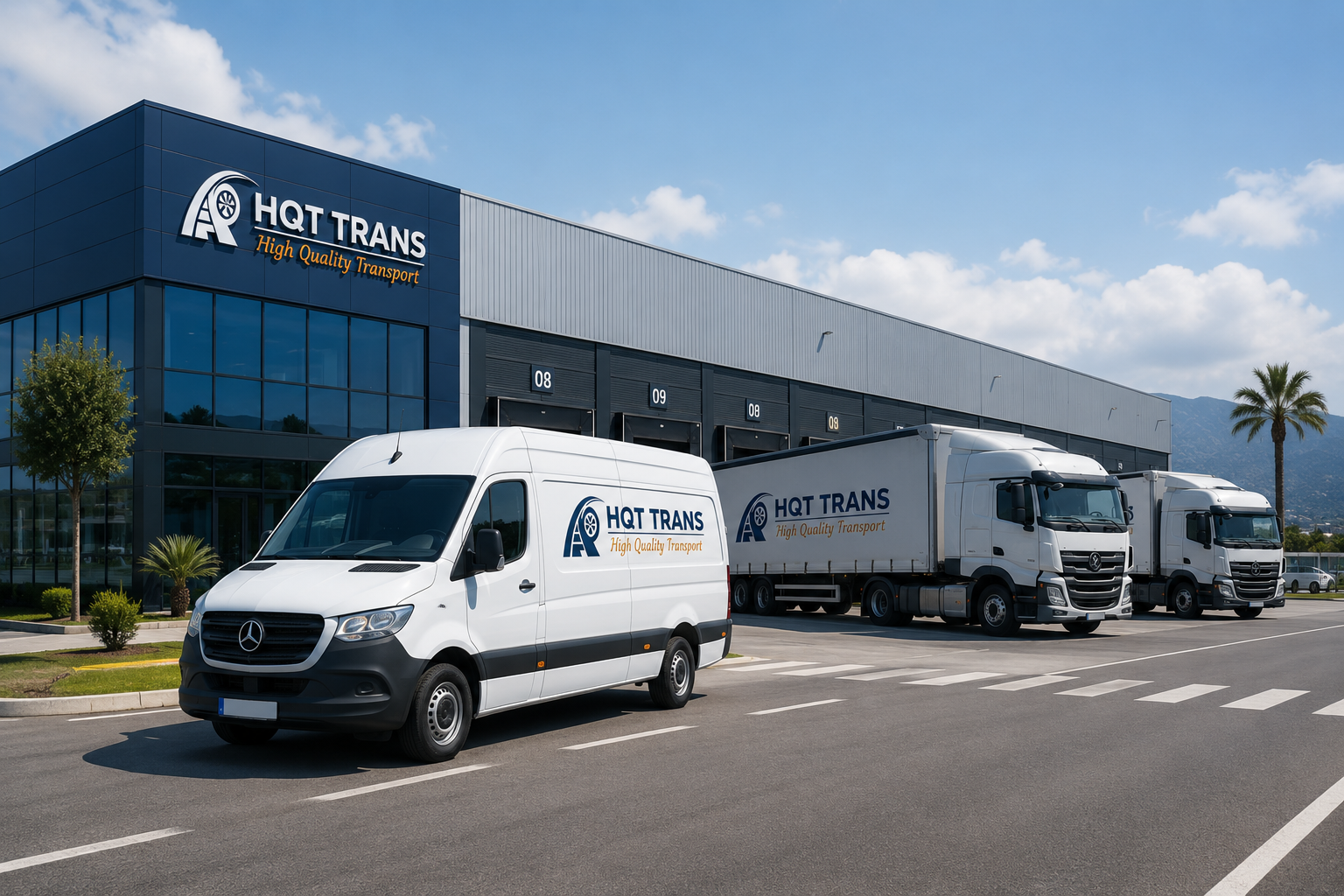 Navette HQT TRANS sur un site logistique